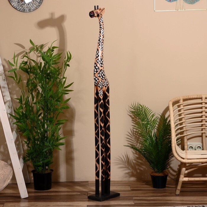 Сувенир дерево "Жираф с ромбами" 16х25х150 см от компании Интернет - магазин Flap - фото 1
