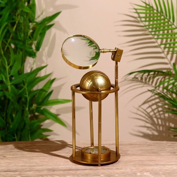 Сувенир "Глобус" с компасом и лупой, высота 23,5 см от компании Интернет - магазин Flap - фото 1
