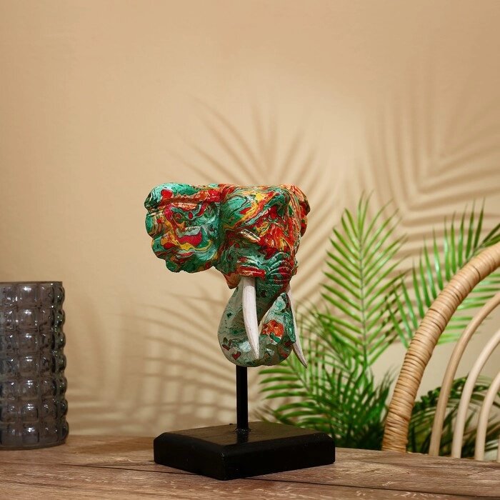 Сувенир "Голова слона" на подставке, албезия 30 см от компании Интернет - магазин Flap - фото 1