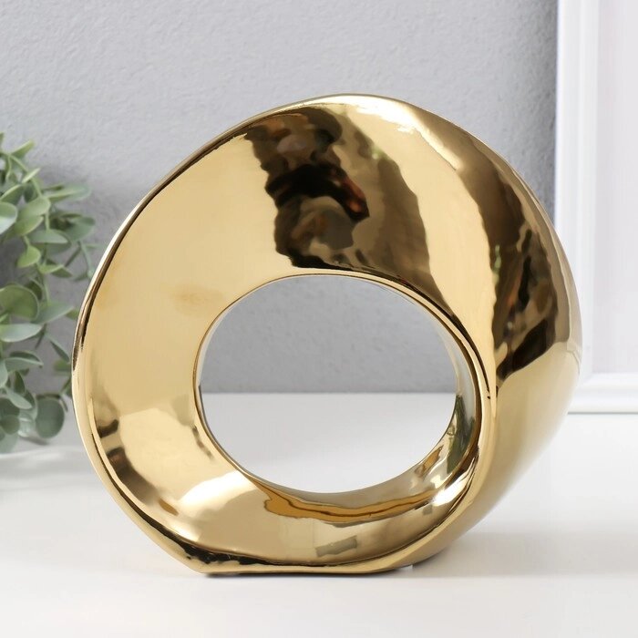 Сувенир керамика "Абстракция. Кольцо" золото 23х8,5х21,5 см от компании Интернет - магазин Flap - фото 1