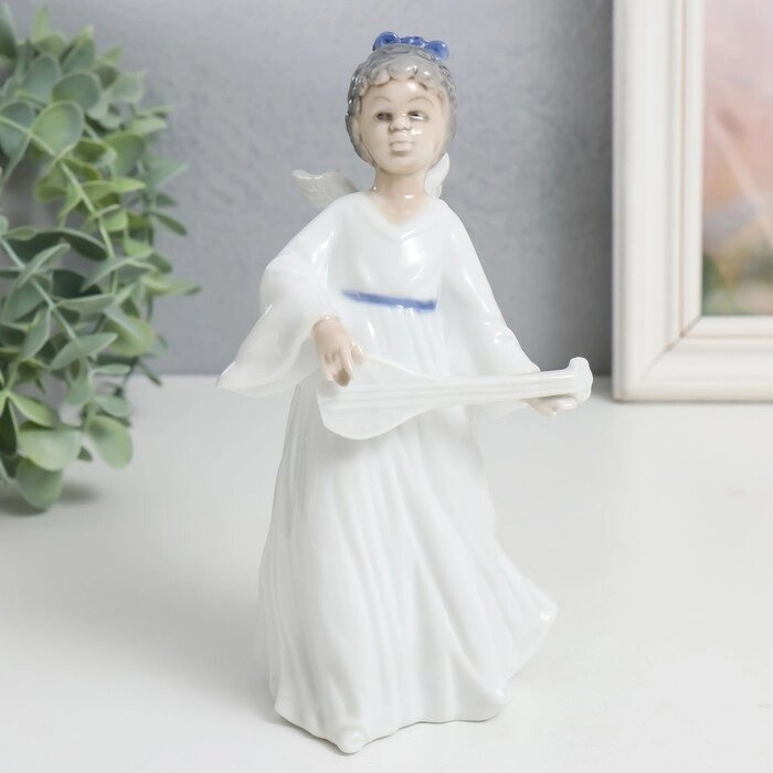 Сувенир керамика "Ангел с лютней" цветной 18,7х8х9 см от компании Интернет - магазин Flap - фото 1