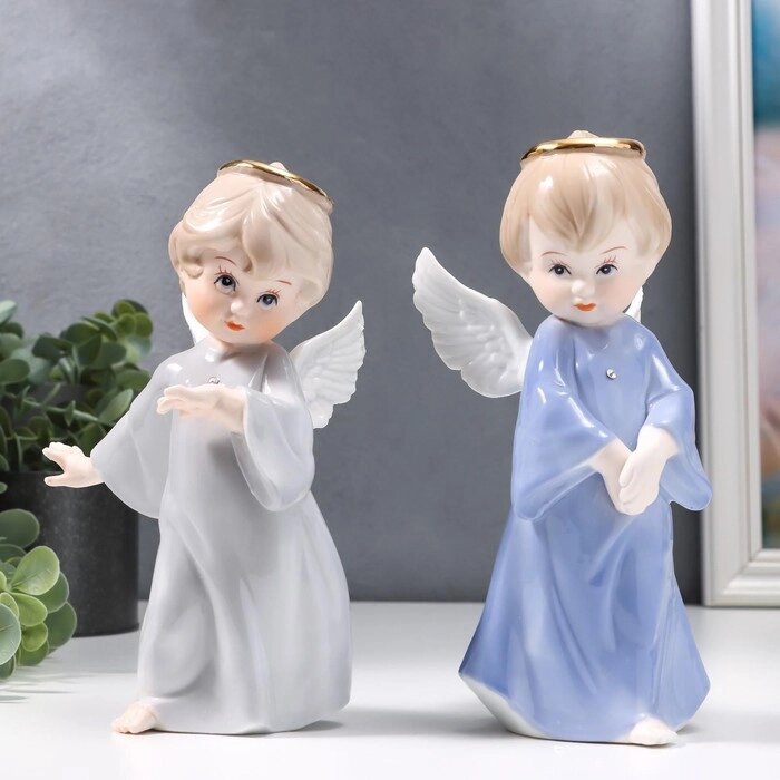 Сувенир керамика "Ангел в цветном платье" МИКС 17,5х9х10 см от компании Интернет - магазин Flap - фото 1