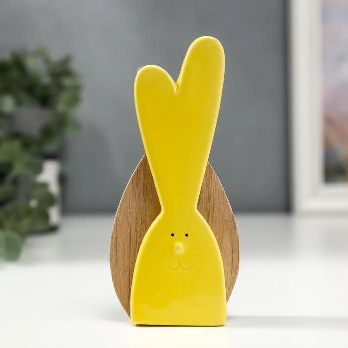 Сувенир керамика, дерево "Пасхальный кролик" 13,8х2,8х6,6 см от компании Интернет - магазин Flap - фото 1
