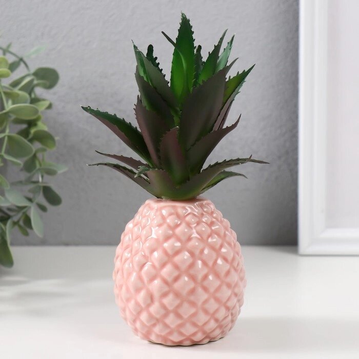 Сувенир керамика "Розовый ананас" 7х7х17,5 см от компании Интернет - магазин Flap - фото 1