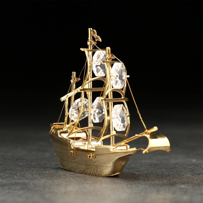 Сувенир «Корабль», 1038 см, с кристаллами от компании Интернет - магазин Flap - фото 1