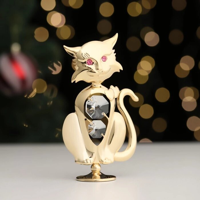 Сувенир "Кот", с кристаллами от компании Интернет - магазин Flap - фото 1
