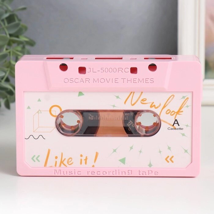 Сувенир музыкальный механический "Аудиокассета. Розовый стиль" 17х11х5 см от компании Интернет - магазин Flap - фото 1
