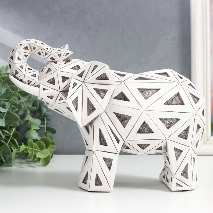 Сувенир полистоун 3D "Слон Геометрия" 19х11х25,5 см от компании Интернет - магазин Flap - фото 1