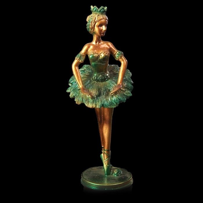 Сувенир полистоун "Балерина в зелёной пачке" 17х6,8х5,5 см от компании Интернет - магазин Flap - фото 1