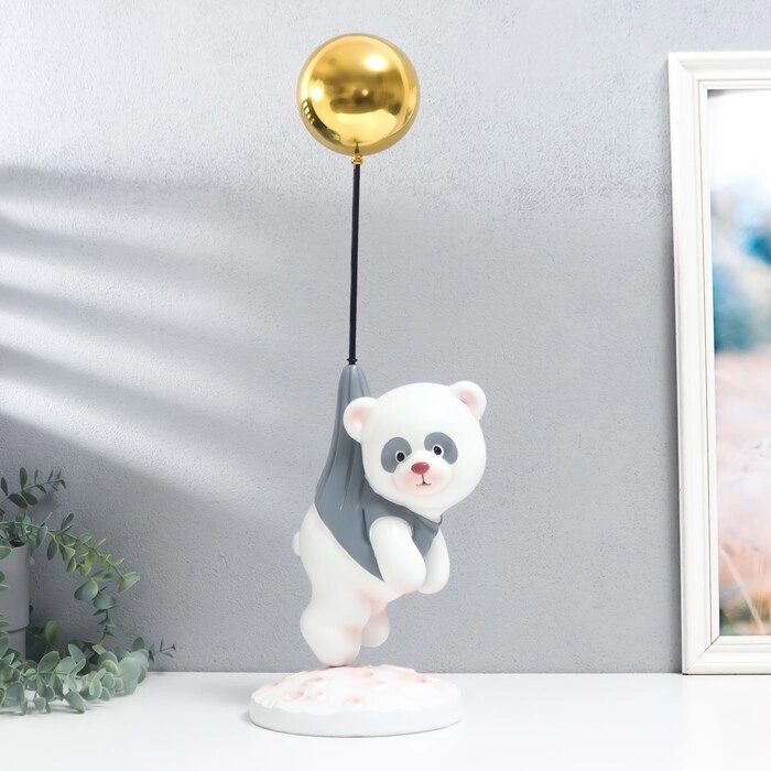 Сувенир полистоун "Панда летит на воздушном шарике" 47х16,5х16,5 см от компании Интернет - магазин Flap - фото 1