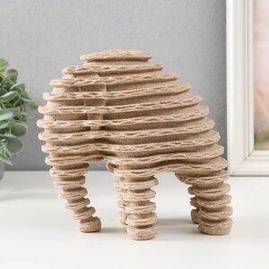 Сувенир полистоун "Песчаный слон" песочный 9х16,5х17,5 см