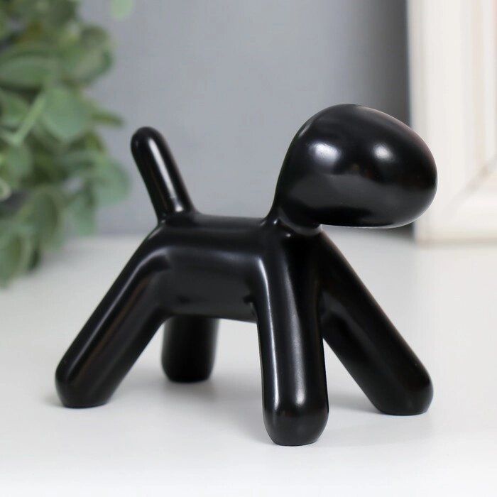 Сувенир полистоун "Собака" чёрный 10х7,8х5,4 см от компании Интернет - магазин Flap - фото 1