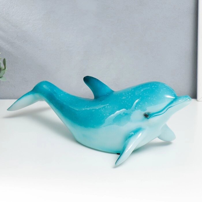 Сувенир полистоун свет "Голубой дельфин" 14х17х42,5 см от компании Интернет - магазин Flap - фото 1