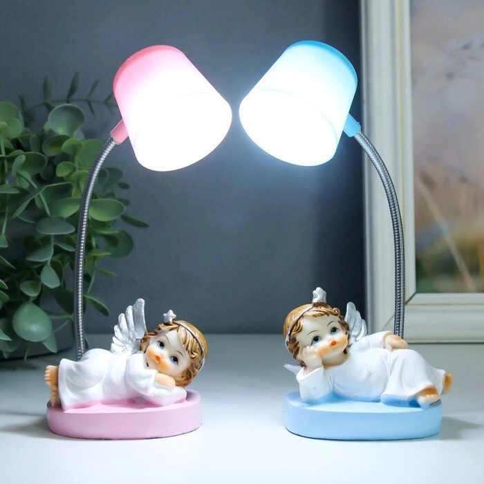 Сувенир полистоун свет "Лампа - отдыхающий ангел" МИКС 5х6,5х14 см от компании Интернет - магазин Flap - фото 1