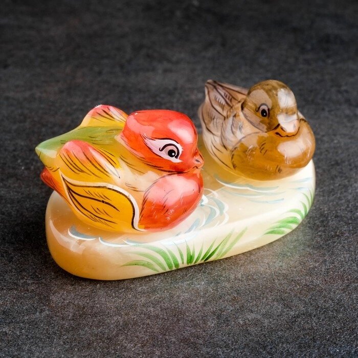 Сувенир «Птички мандаринки», 9,574 см, селенит от компании Интернет - магазин Flap - фото 1