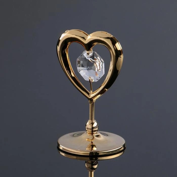 Сувенир «Сердце" мини, с кристаллами от компании Интернет - магазин Flap - фото 1
