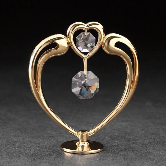 Сувенир "Сердце", с кристаллами от компании Интернет - магазин Flap - фото 1