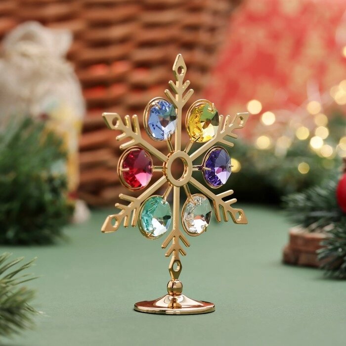Сувенир «Снежинка», с кристаллами от компании Интернет - магазин Flap - фото 1