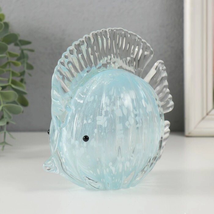 Сувенир стекло "Голубая рыбка" под муранское стекло 15х7х13 см от компании Интернет - магазин Flap - фото 1