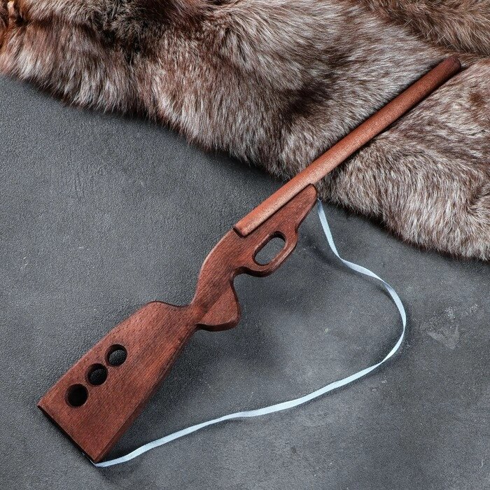 Сувенирное деревянное оружие "Ружьё охотничье", чёрное, 60 см, массив бука от компании Интернет - магазин Flap - фото 1