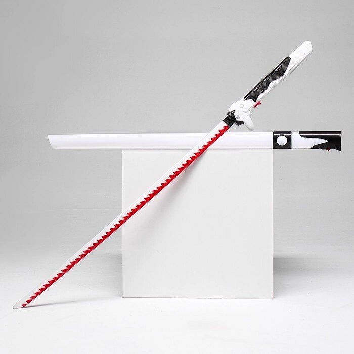 Сувенирное оружие "Катана Гендзи" 101 см, белая, пенополистирол от компании Интернет - магазин Flap - фото 1