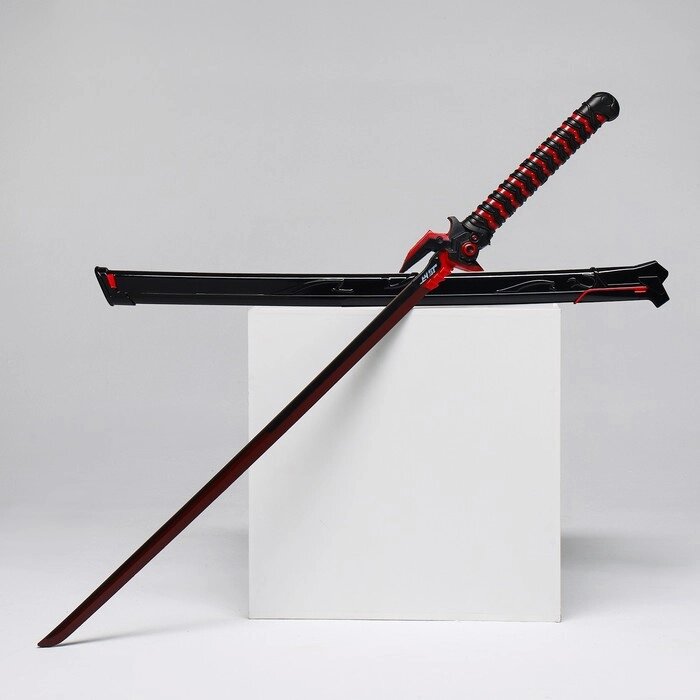 Сувенирное оружие "Катана Гэндзи" 108 см, черная с красным, пенополистирол от компании Интернет - магазин Flap - фото 1
