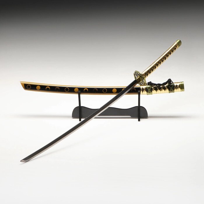 Сувенирное оружие "Катана Мика" 103 см, клинок 68 см, чёрная, на подставке от компании Интернет - магазин Flap - фото 1