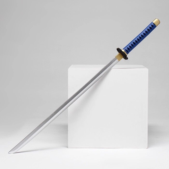 Сувенирное оружие "Катана Токин" 102 см, сине-золотая, пенополистирол от компании Интернет - магазин Flap - фото 1