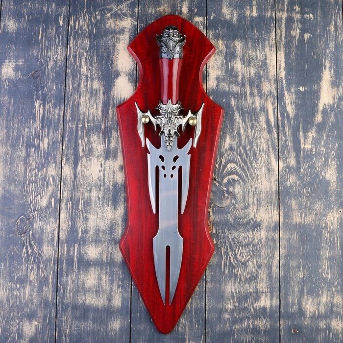 Сувенирный меч на планшете, клинок 27 см, рукоять с головой старца от компании Интернет - магазин Flap - фото 1