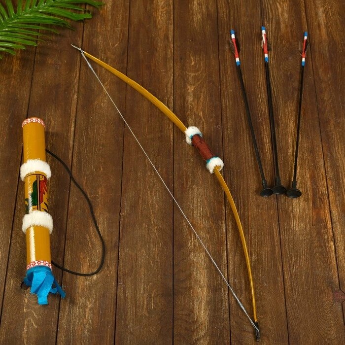 Сувенирный набор "Лук и 3 стрелы" 75х12х5 см от компании Интернет - магазин Flap - фото 1