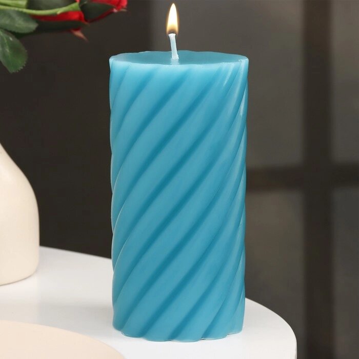 Свеча-цилиндр ароматическая витая "Черника", 7,5х15 см от компании Интернет - магазин Flap - фото 1