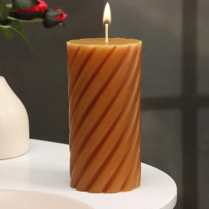 Свеча-цилиндр ароматическая витая "Лаванда и цитрус", 7,5х15 см от компании Интернет - магазин Flap - фото 1