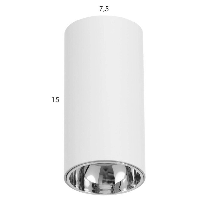 Светильник 671517/1 LED 12Вт белый-серебро 7,5х7,5х15 см BayerLux от компании Интернет - магазин Flap - фото 1