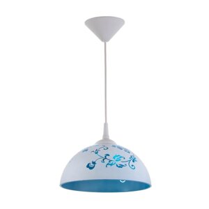 Светильник BayerLux Колпак "Рочелл" 1 лампа E27 40Вт белый-синий д. 250