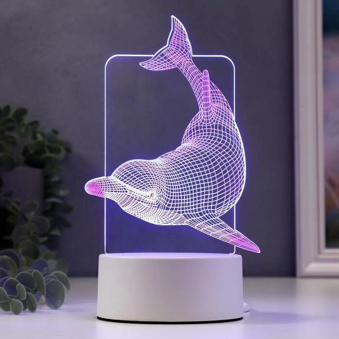 Светильник "Большой дельфин" LED RGB от сети RISALUX от компании Интернет - магазин Flap - фото 1