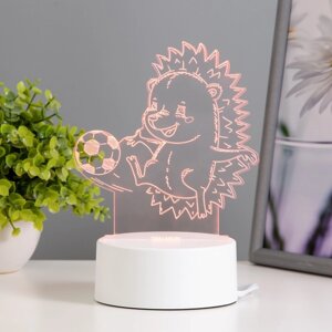 Светильник "Ежик футболист" LED RGB от сети 14,7х9,5х14,8 см RISALUX