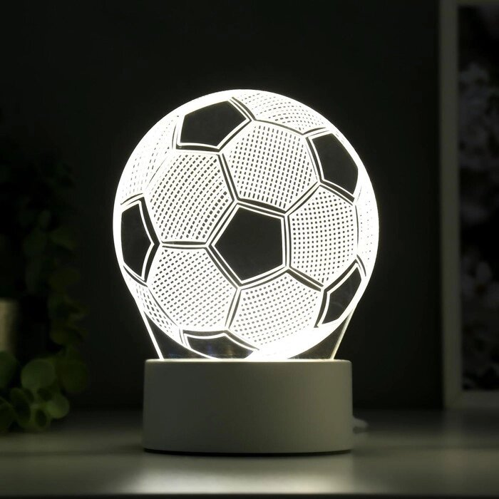 Светильник "Футбольный мяч" от сети 9,5x12,5x16 см от компании Интернет - магазин Flap - фото 1