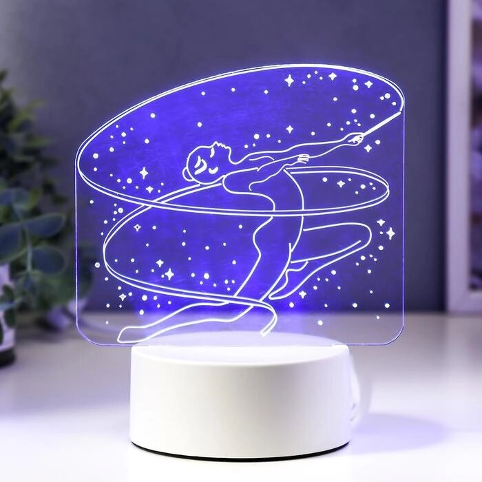 Светильник "Гимнастка" LED RGB от сети 9,5х14х16 см от компании Интернет - магазин Flap - фото 1