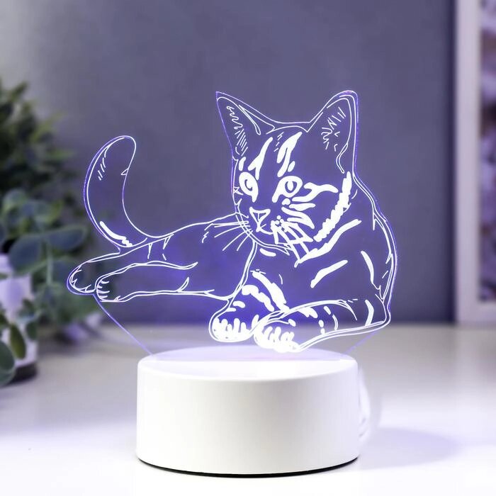 Светильник "Кошечка" LED RGB от сети от компании Интернет - магазин Flap - фото 1