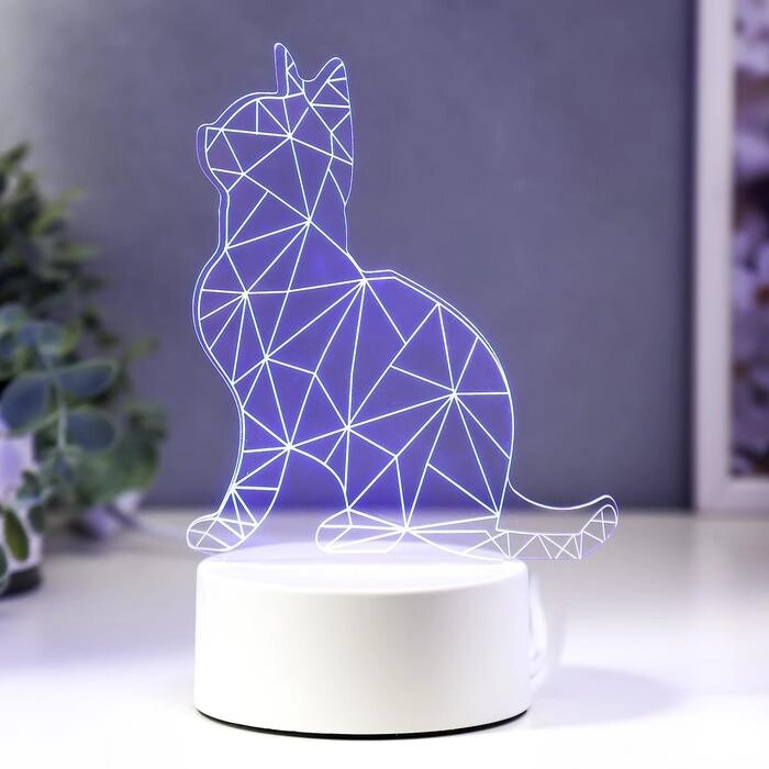 Светильник "Кот сидя" LED RGB от сети от компании Интернет - магазин Flap - фото 1