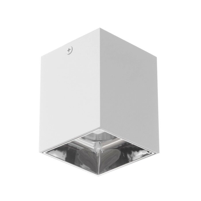 Светильник "Кубик" LED 4000К 10Вт DIM220 белый серебро 7,5х7,5х9,5см от компании Интернет - магазин Flap - фото 1