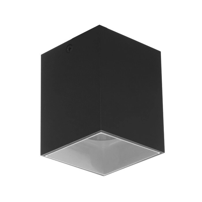 Светильник "Кубик" LED 4000К 10Вт DIM220 черный белый 7,5х7,5х9,5см от компании Интернет - магазин Flap - фото 1