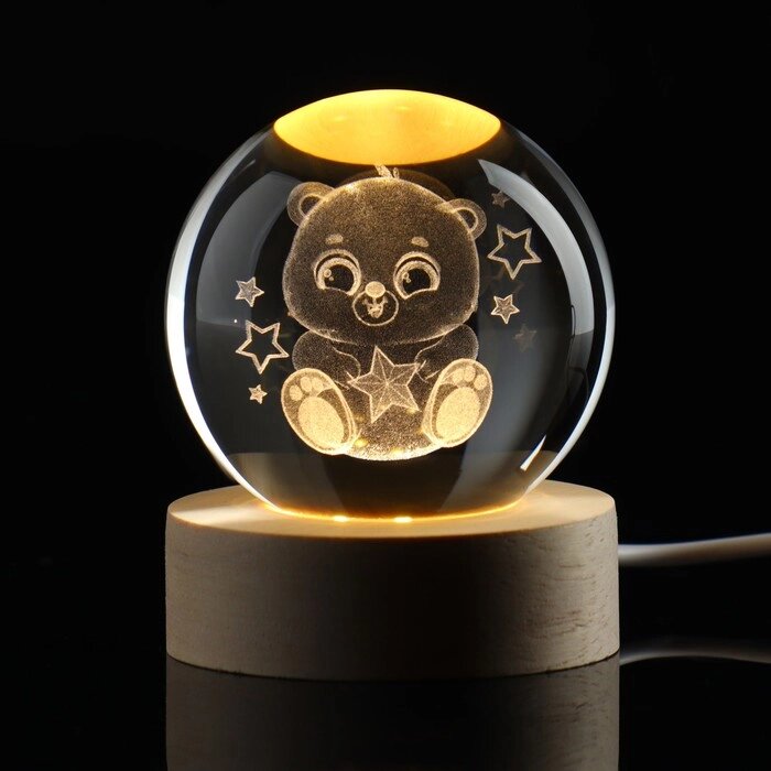 Светильник «Медвежонок», диам. 6 см от компании Интернет - магазин Flap - фото 1