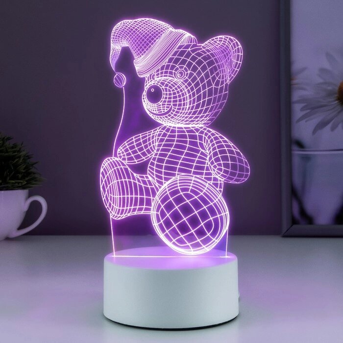 Светильник "Мишка в шапке" LED RGB RISALUX от компании Интернет - магазин Flap - фото 1