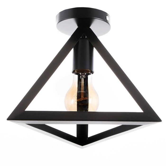 Светильник "Пирамида" 1хE27 40Вт черный 23х23х20 см от компании Интернет - магазин Flap - фото 1