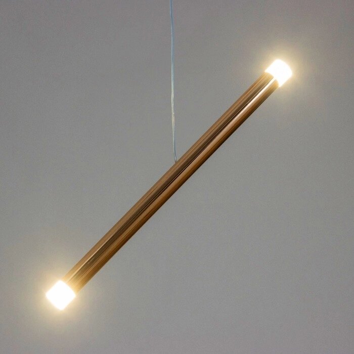 Светильник подвесной "Балансия" LED 6Вт 4000К золото 3х3х40-140см от компании Интернет - магазин Flap - фото 1