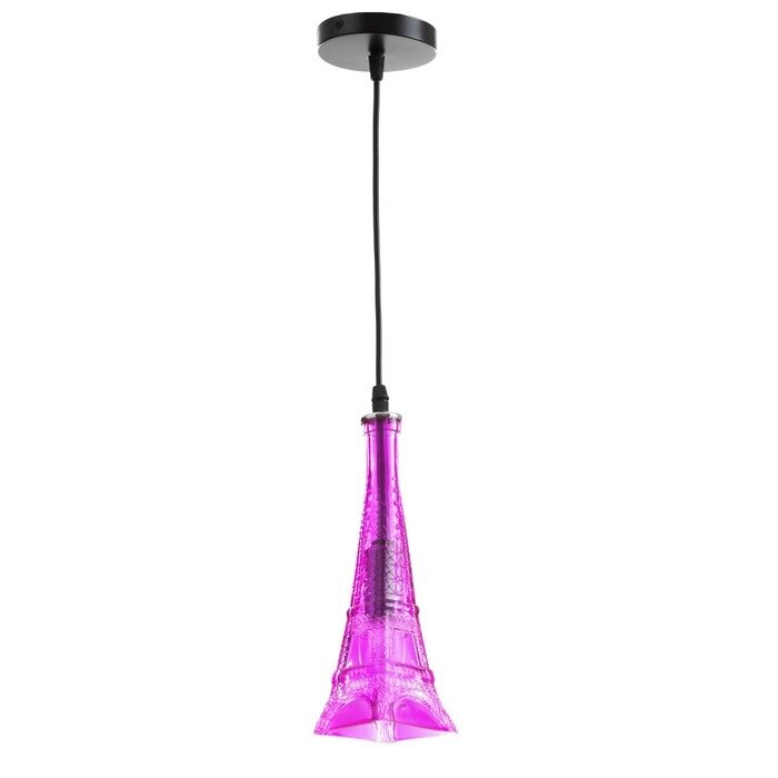 Светильник подвесной "Эйфель" Е14 40Вт фиолетовый 8х8х27-127см от компании Интернет - магазин Flap - фото 1