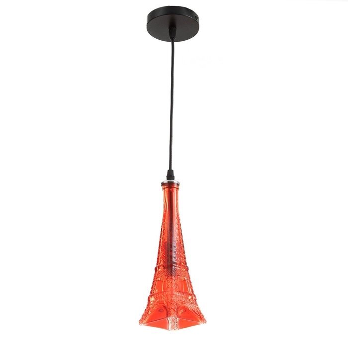 Светильник подвесной "Эйфель" Е14 40Вт красный 8х8х27-127см от компании Интернет - магазин Flap - фото 1