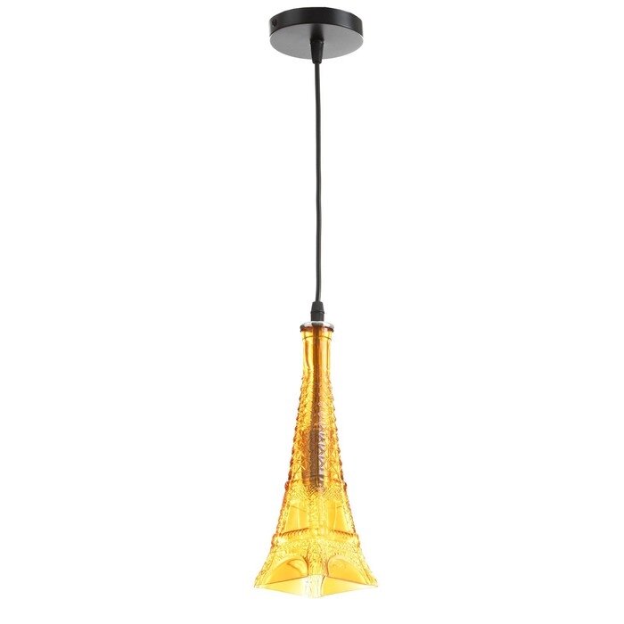Светильник подвесной "Эйфель" Е14 40Вт оранжевый 8х8х27-127см от компании Интернет - магазин Flap - фото 1