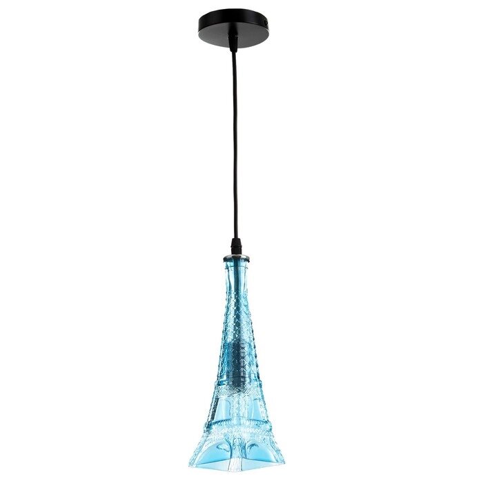 Светильник подвесной "Эйфель" Е14 40Вт синий 8х8х27-127см от компании Интернет - магазин Flap - фото 1